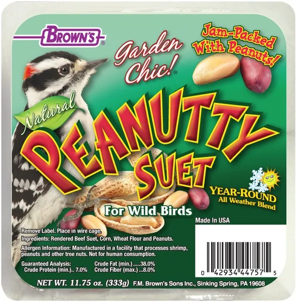 11.75 oz. F.M. Brown Peanutty Crunch Suet - Wild Bird